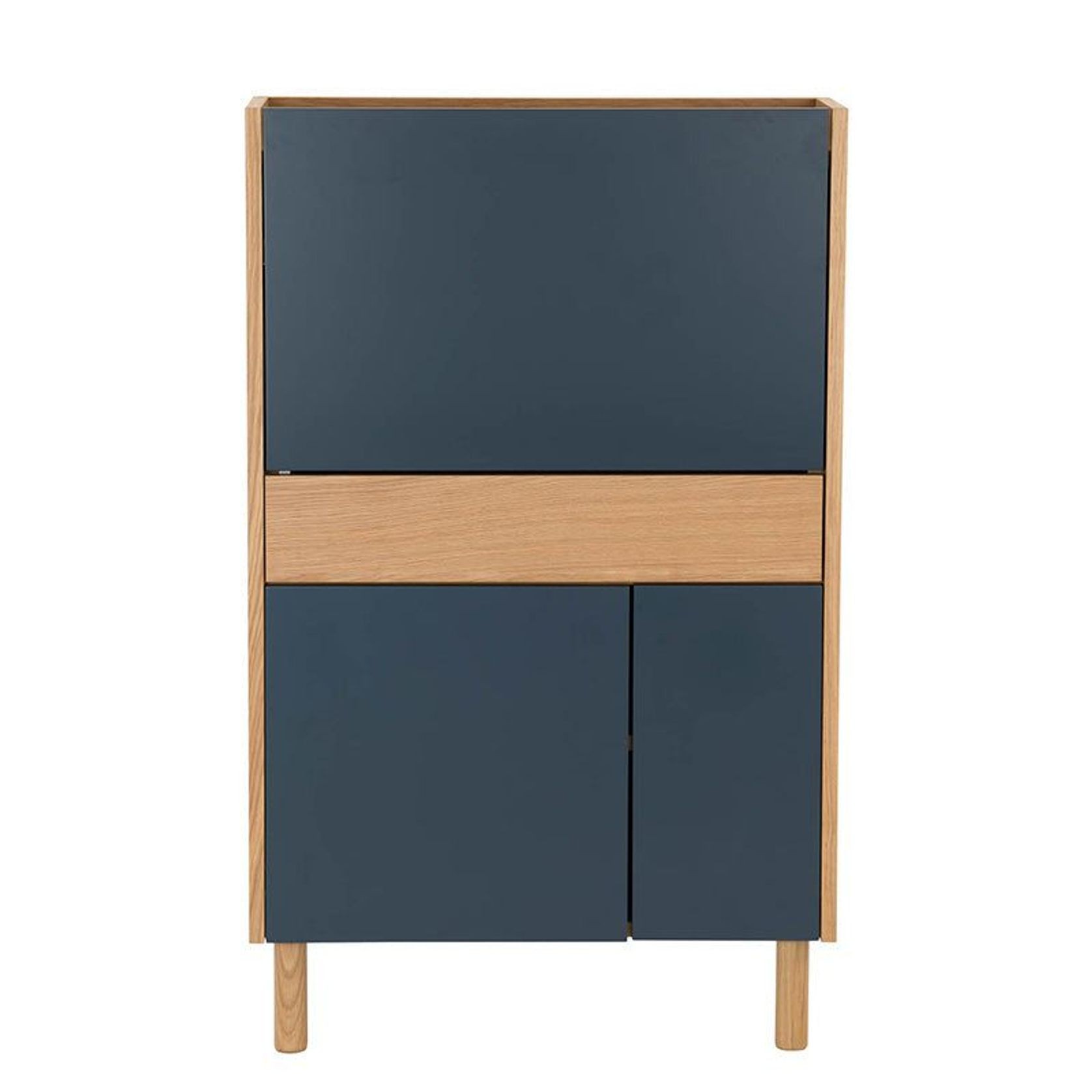 BARTON Study Desk 71cm - Blue & Natural gallery detail image