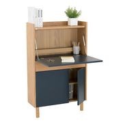 BARTON Study Desk 71cm - Blue & Natural gallery detail image