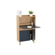 BARTON Study Desk 71cm - Blue & Natural gallery detail image