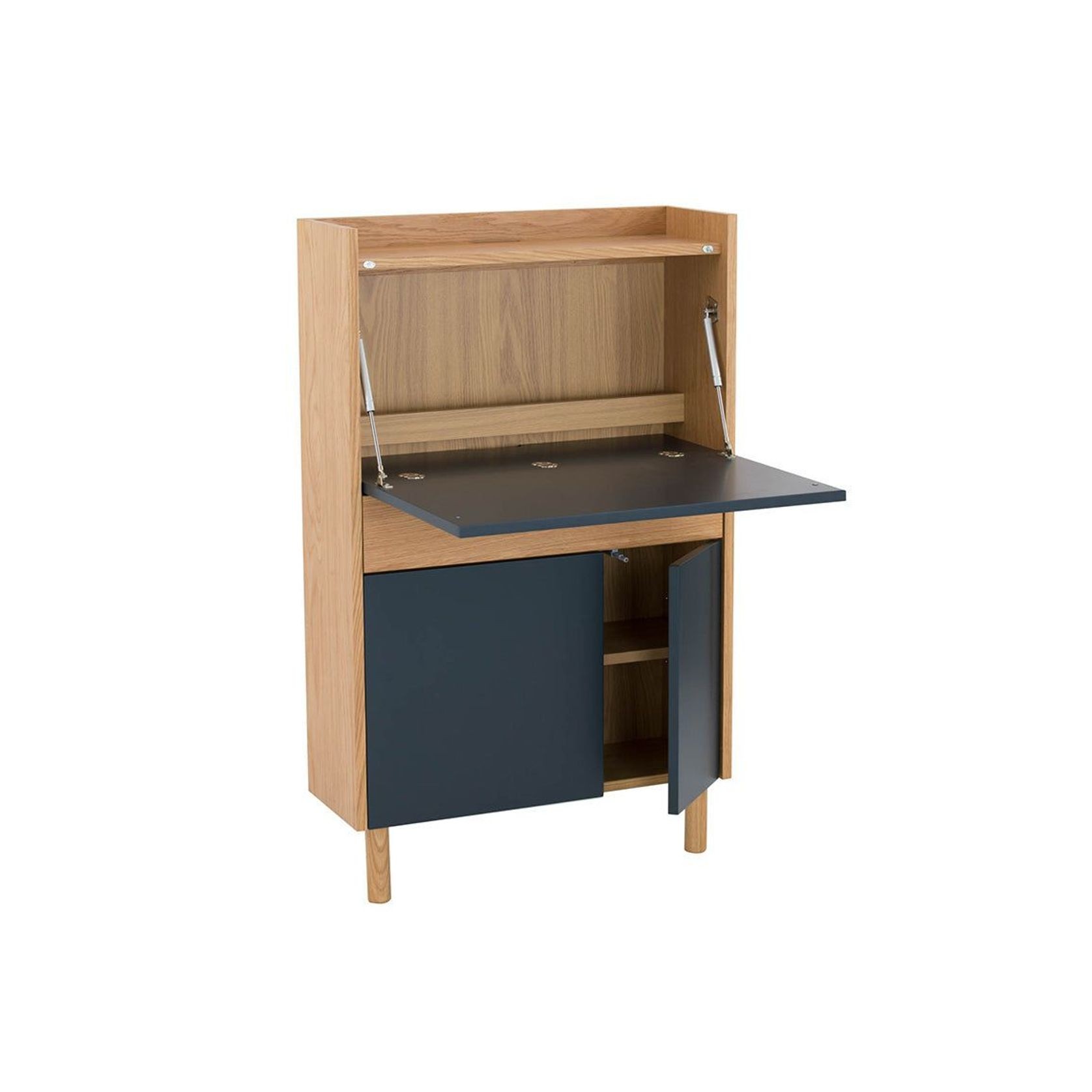 BARTON Study Desk 71cm - Blue & Natural gallery detail image