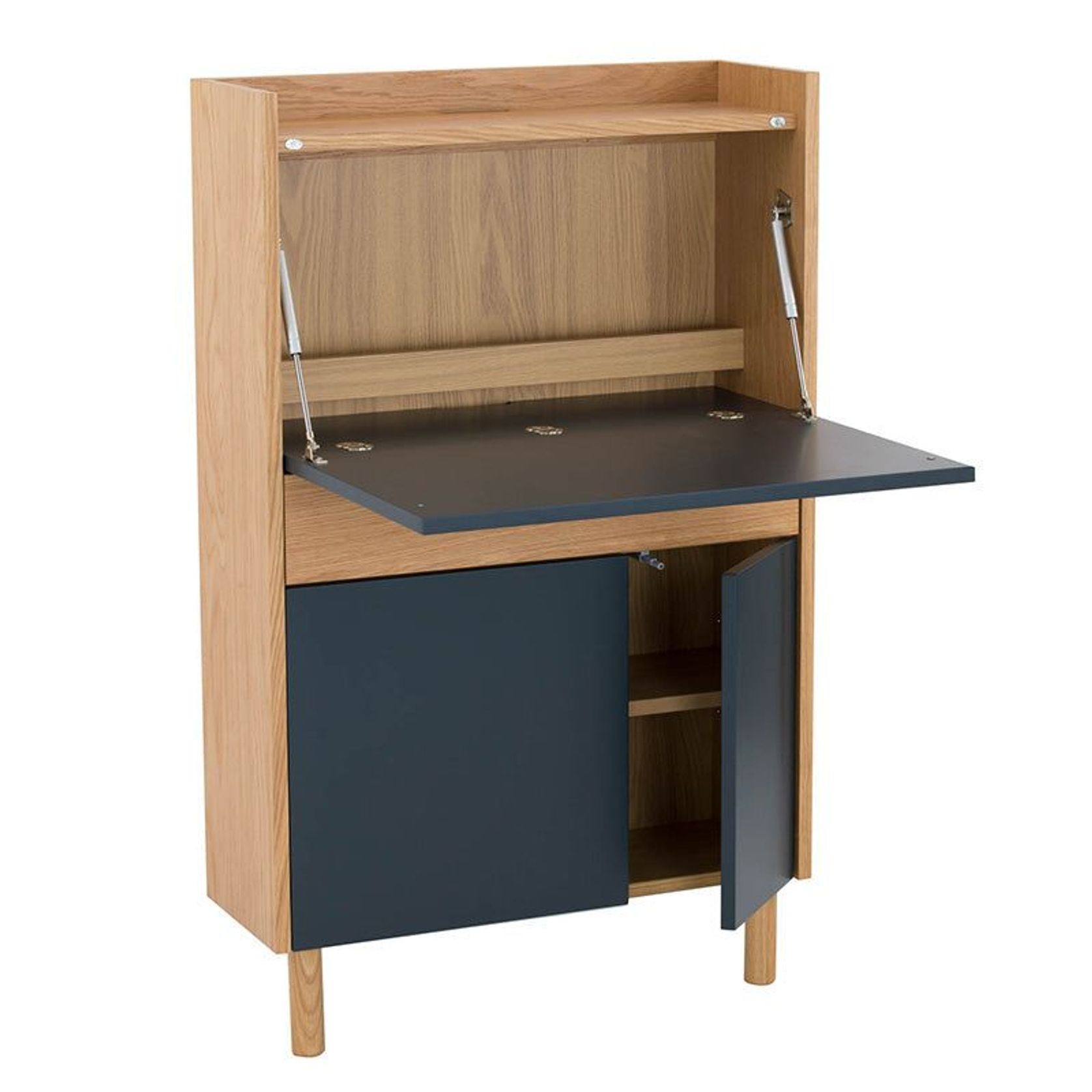 BARTON Study Desk 71cm - Blue & Natural gallery detail image