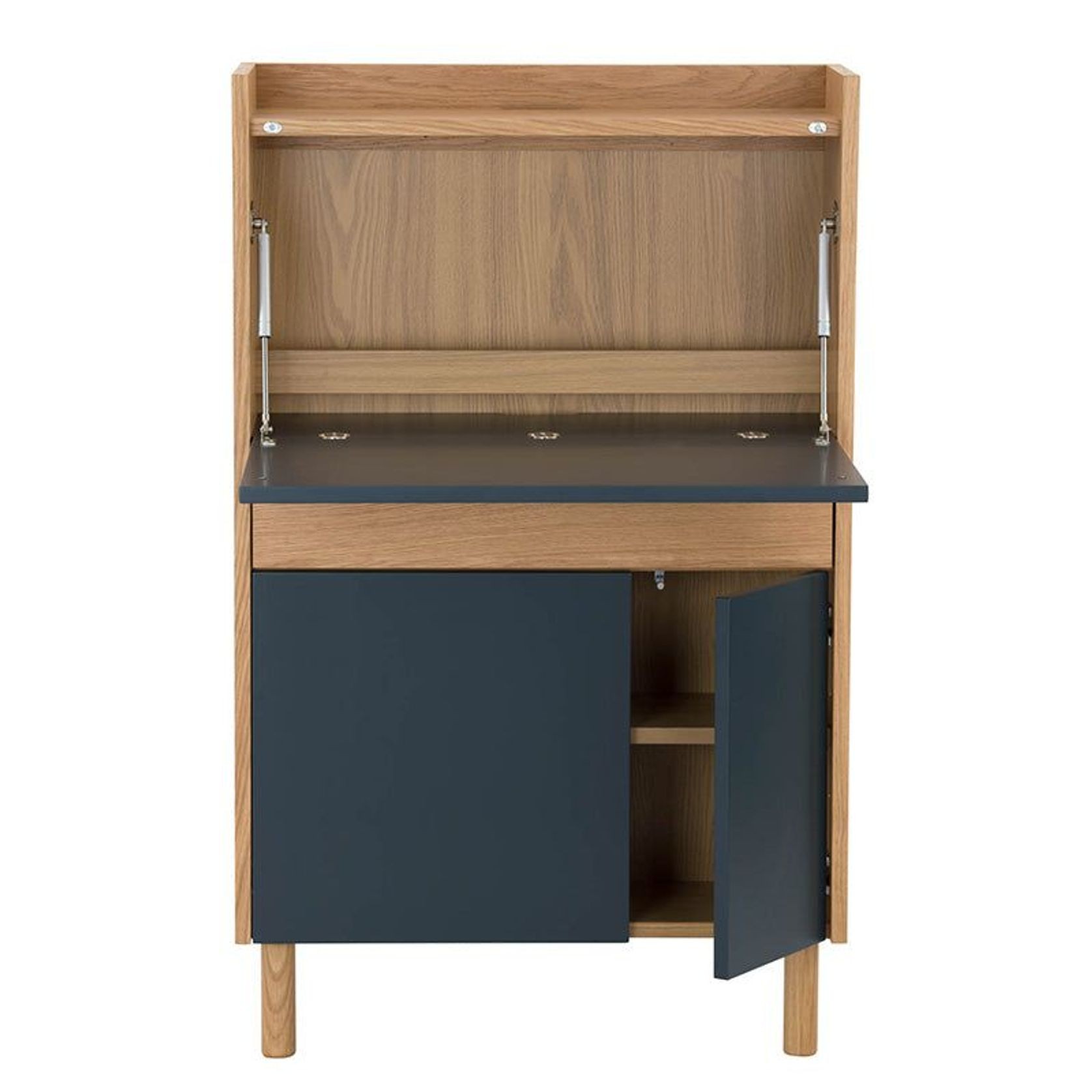 BARTON Study Desk 71cm - Blue & Natural gallery detail image