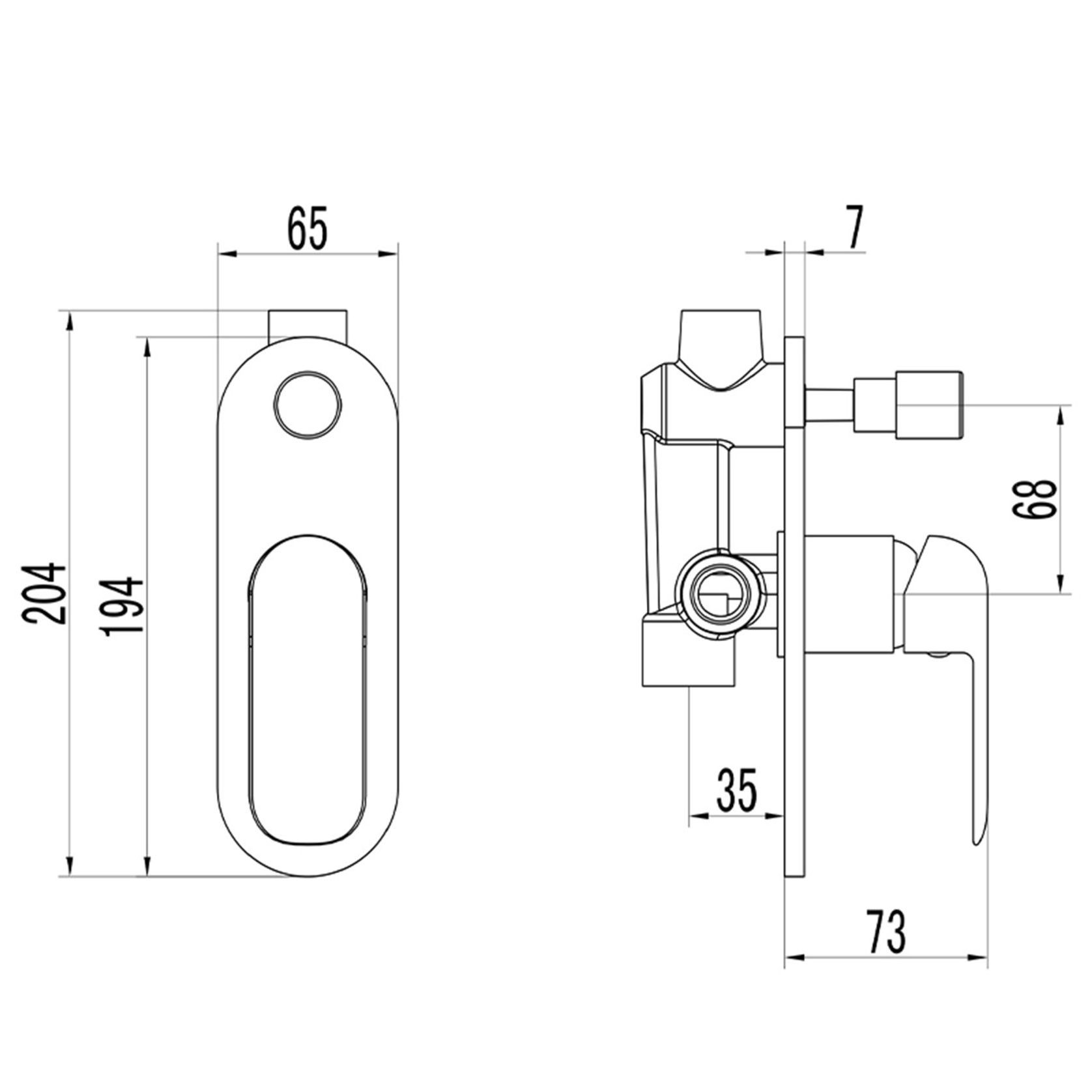 Unika Kara Bath and Shower Mixer gallery detail image