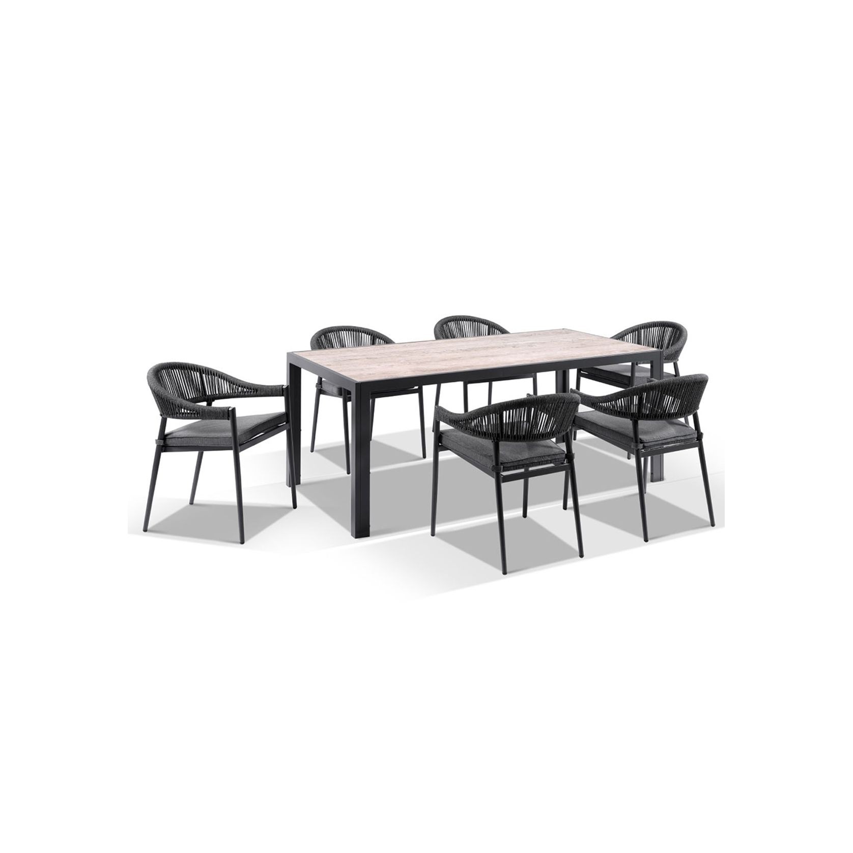 Alpine Outdoor Aluminium & Ceramic Table with Chairs gallery detail image