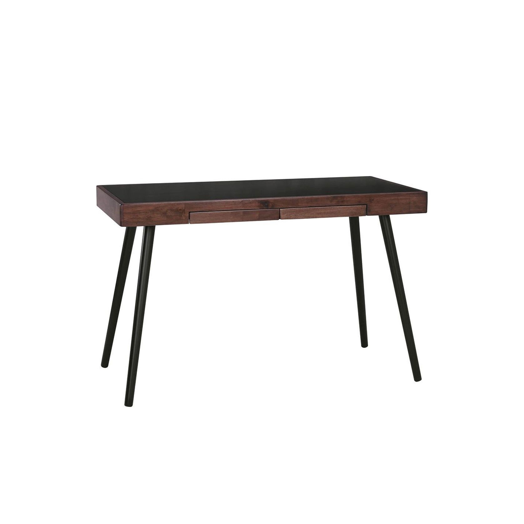 RETH Study Desk 120cm - Walnut & Black gallery detail image