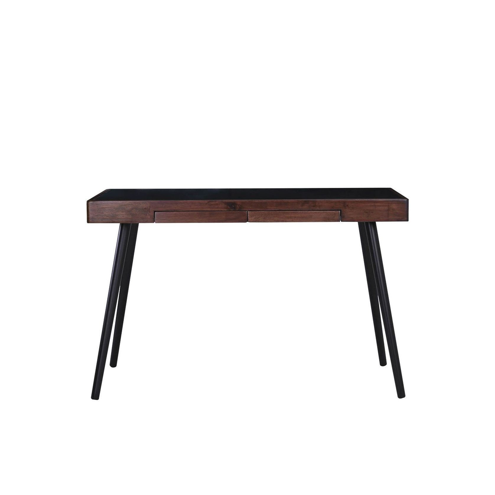 RETH Study Desk 120cm - Walnut & Black gallery detail image
