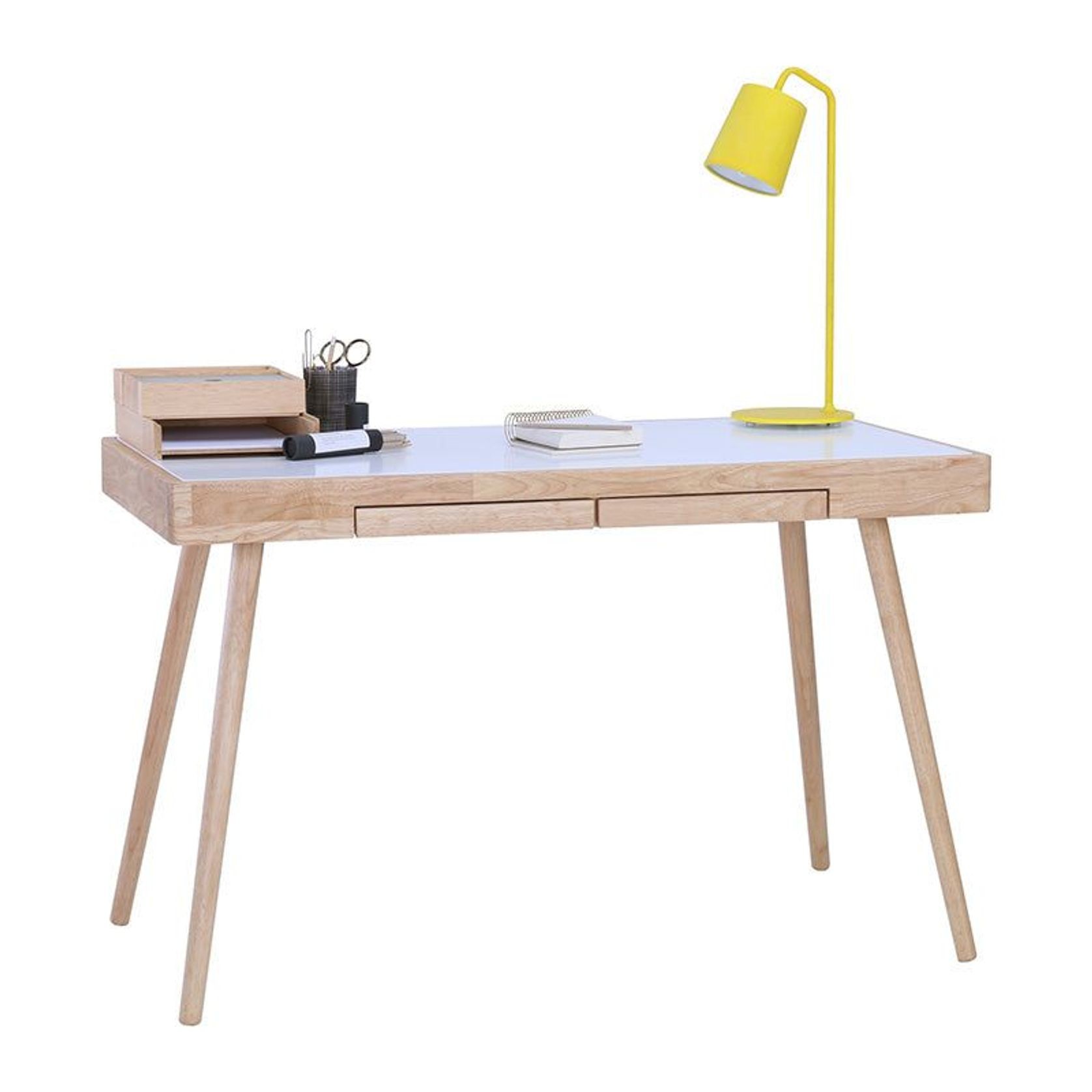 RETH Study Desk 120cm - Natural & White gallery detail image
