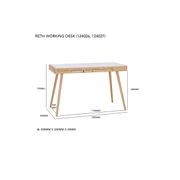 RETH Study Desk 120cm - Natural & White gallery detail image
