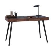 RETH Study Desk 120cm - Walnut & Black gallery detail image