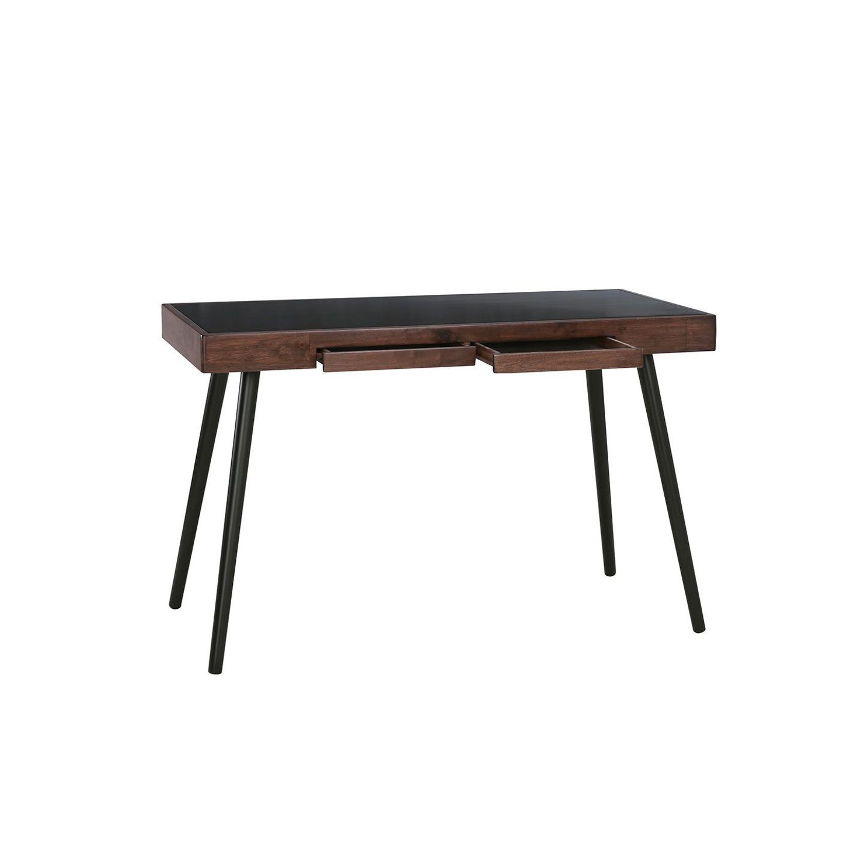 RETH Study Desk 120cm - Walnut & Black gallery detail image