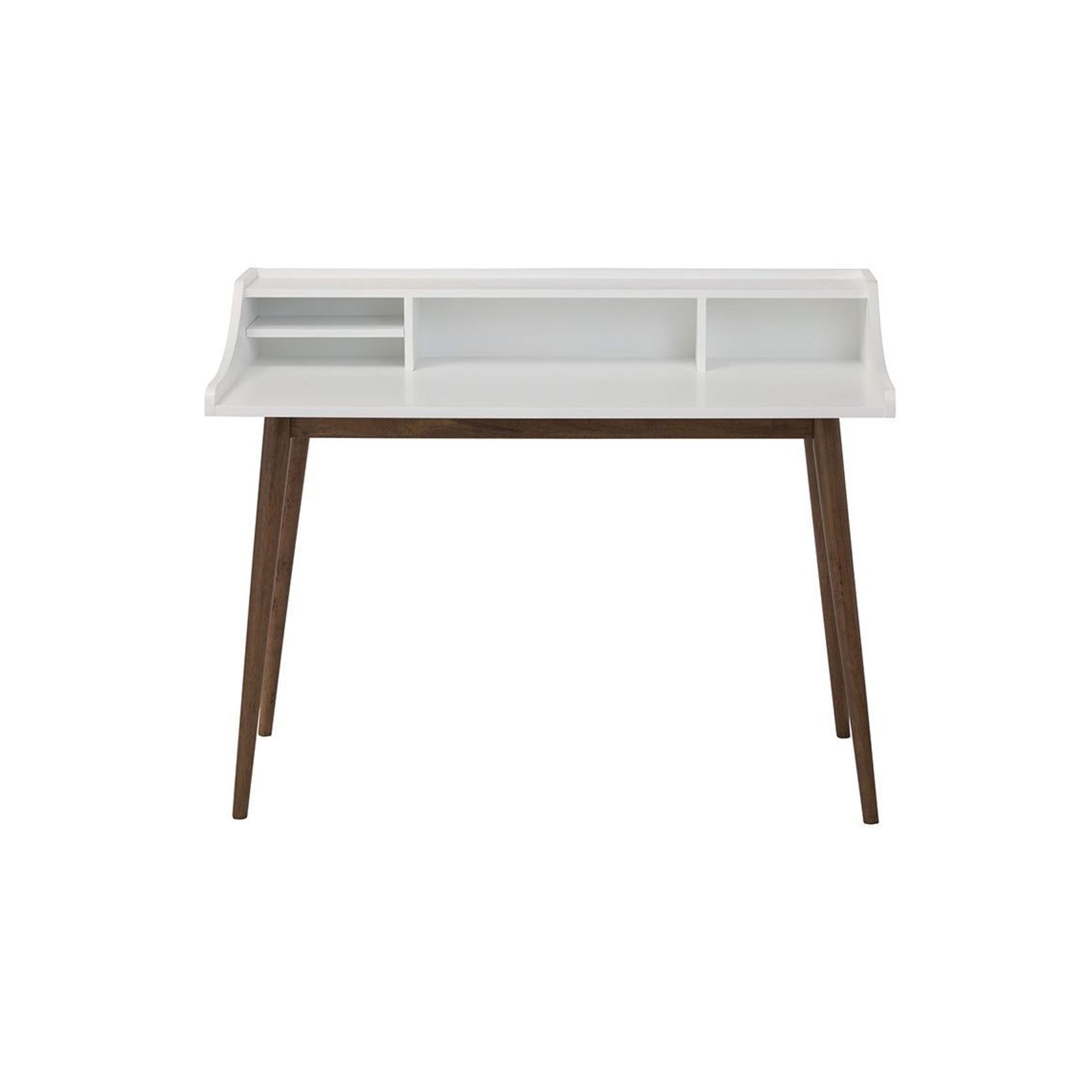 LAGOM Study Desk 120cm - White & Walnut gallery detail image