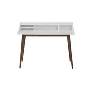 LAGOM Study Desk 120cm - White & Walnut gallery detail image
