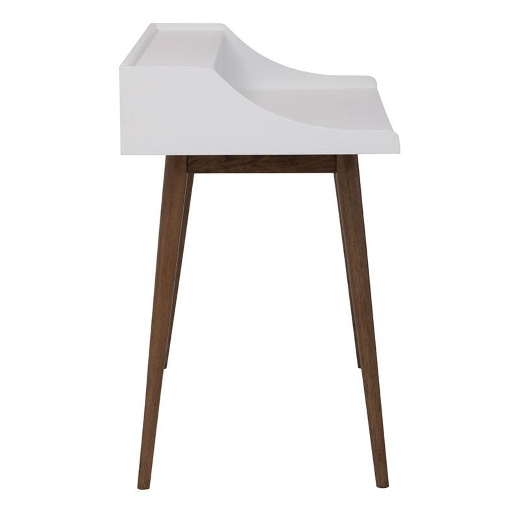 LAGOM Study Desk 120cm - White & Walnut gallery detail image