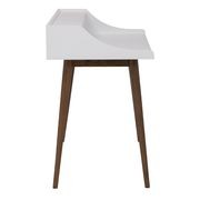 LAGOM Study Desk 120cm - White & Walnut gallery detail image