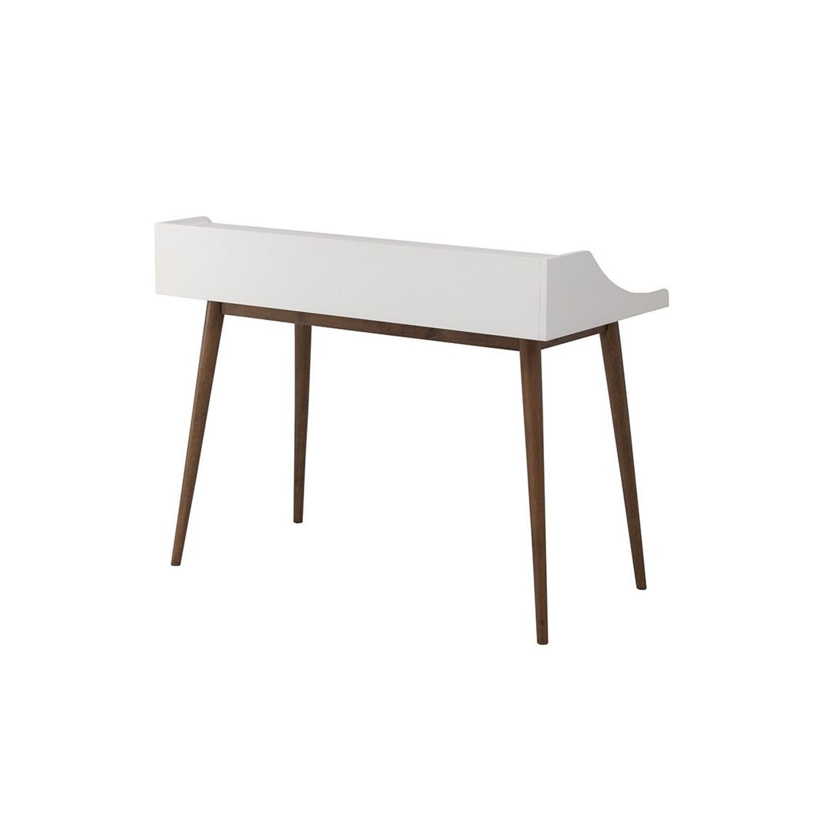 LAGOM Study Desk 120cm - White & Walnut gallery detail image