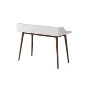 LAGOM Study Desk 120cm - White & Walnut gallery detail image