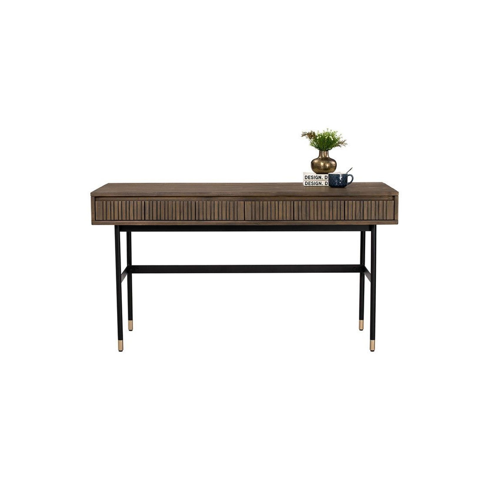 HAMILTON Study Desk Solid Acacia Wood 140cm - Toffee gallery detail image