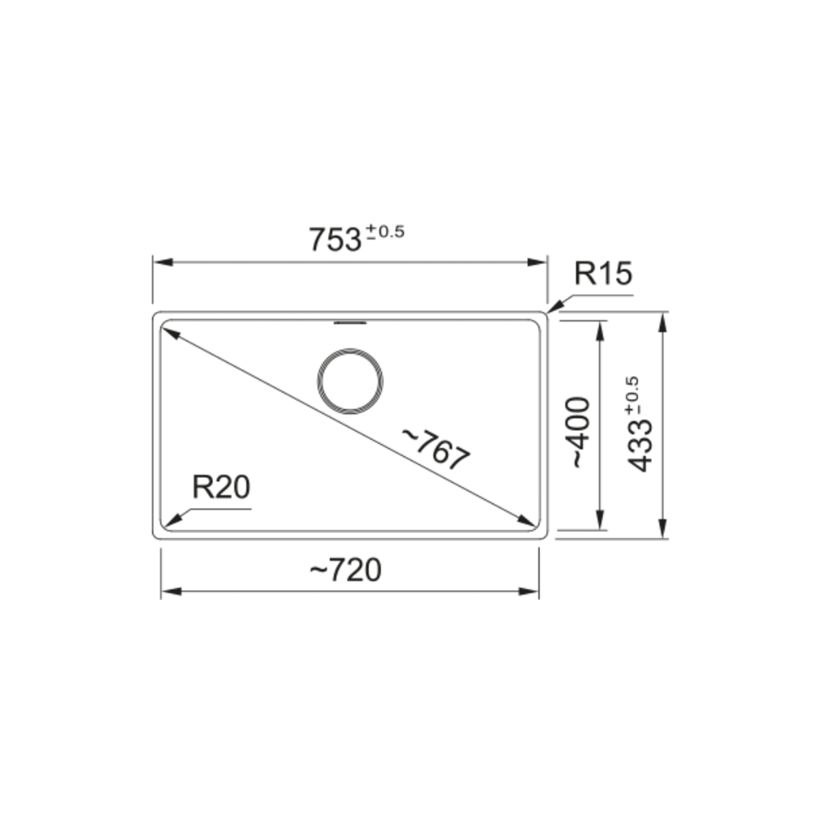 Maris Single Bowl Sink gallery detail image