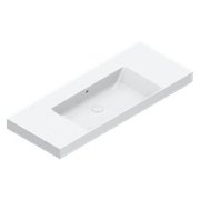 Zero 125 Centre Basin No Taphole Gloss White gallery detail image
