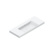 Zero 125 Centre Basin No Taphole Gloss White gallery detail image