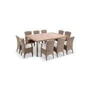 Sahara 10 Seat Outdoor Dining Table & Chairs Set gallery detail image