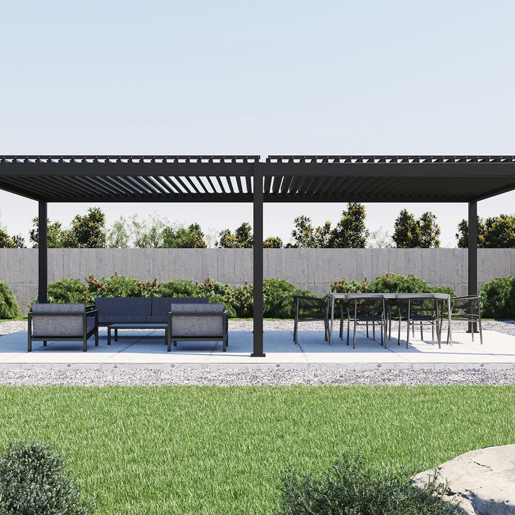 Caribbean Motorised Freestanding Louvre Roof Aluminium Pergola gallery detail image