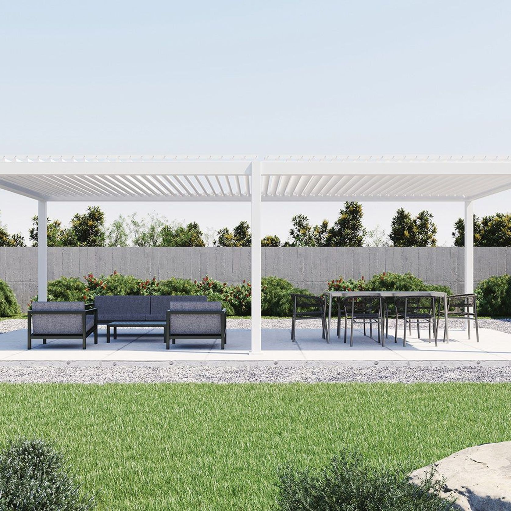 Caribbean Motorised Freestanding Louvre Roof Aluminium Pergola gallery detail image