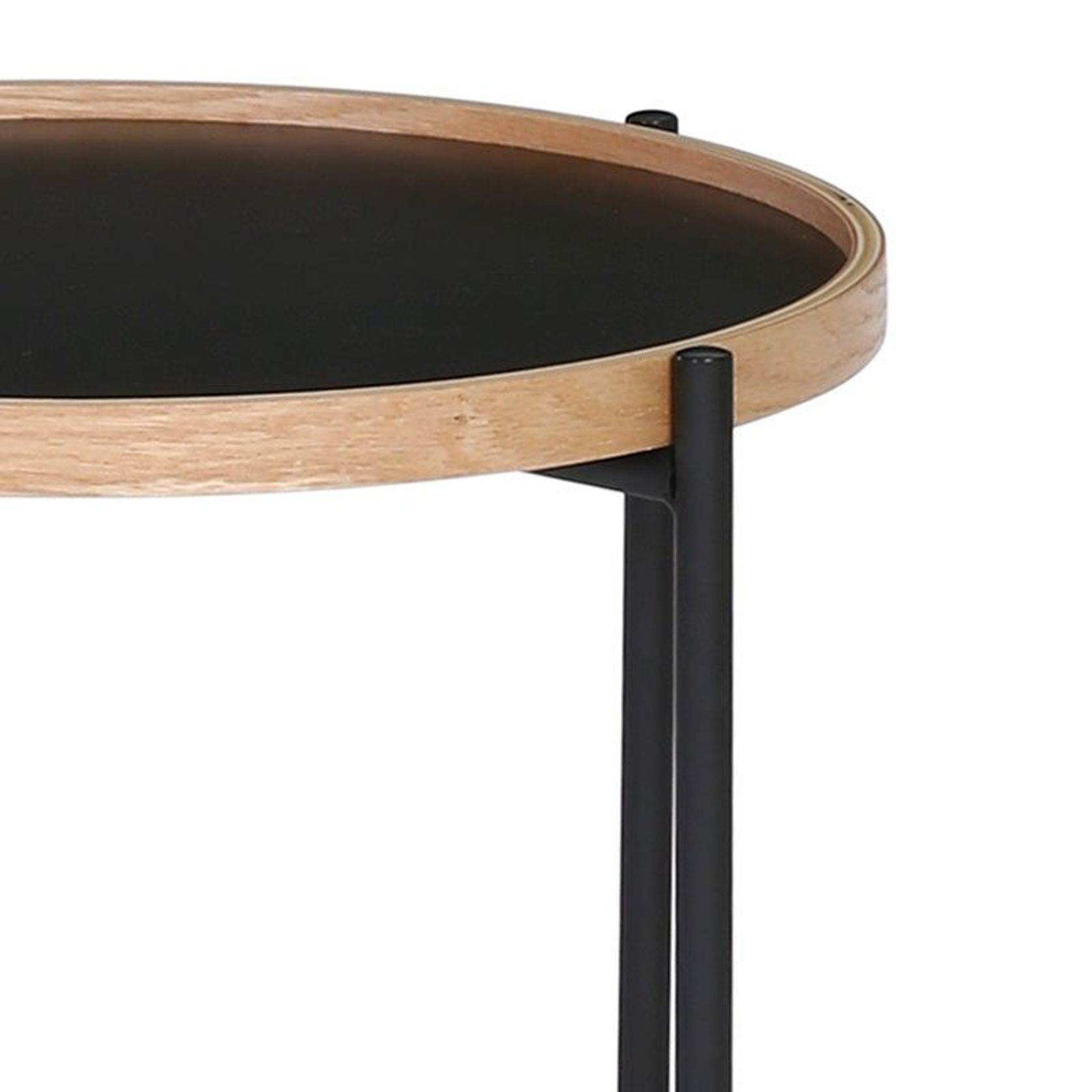 TANIX Side Table - Round - Black gallery detail image