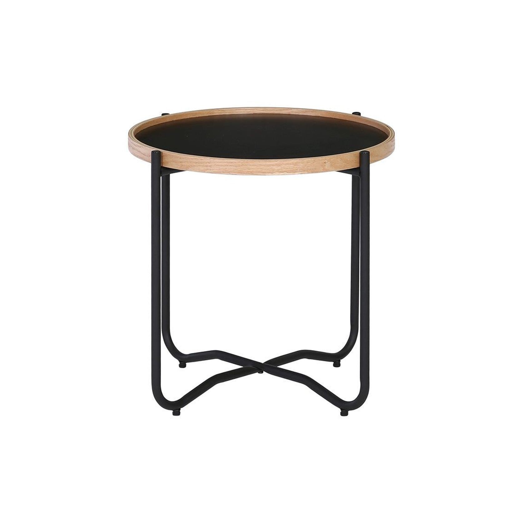 TANIX Side Table - Round - Black gallery detail image