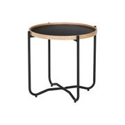 TANIX Side Table - Round - Black gallery detail image