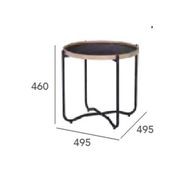 TANIX Side Table - Round - Black gallery detail image