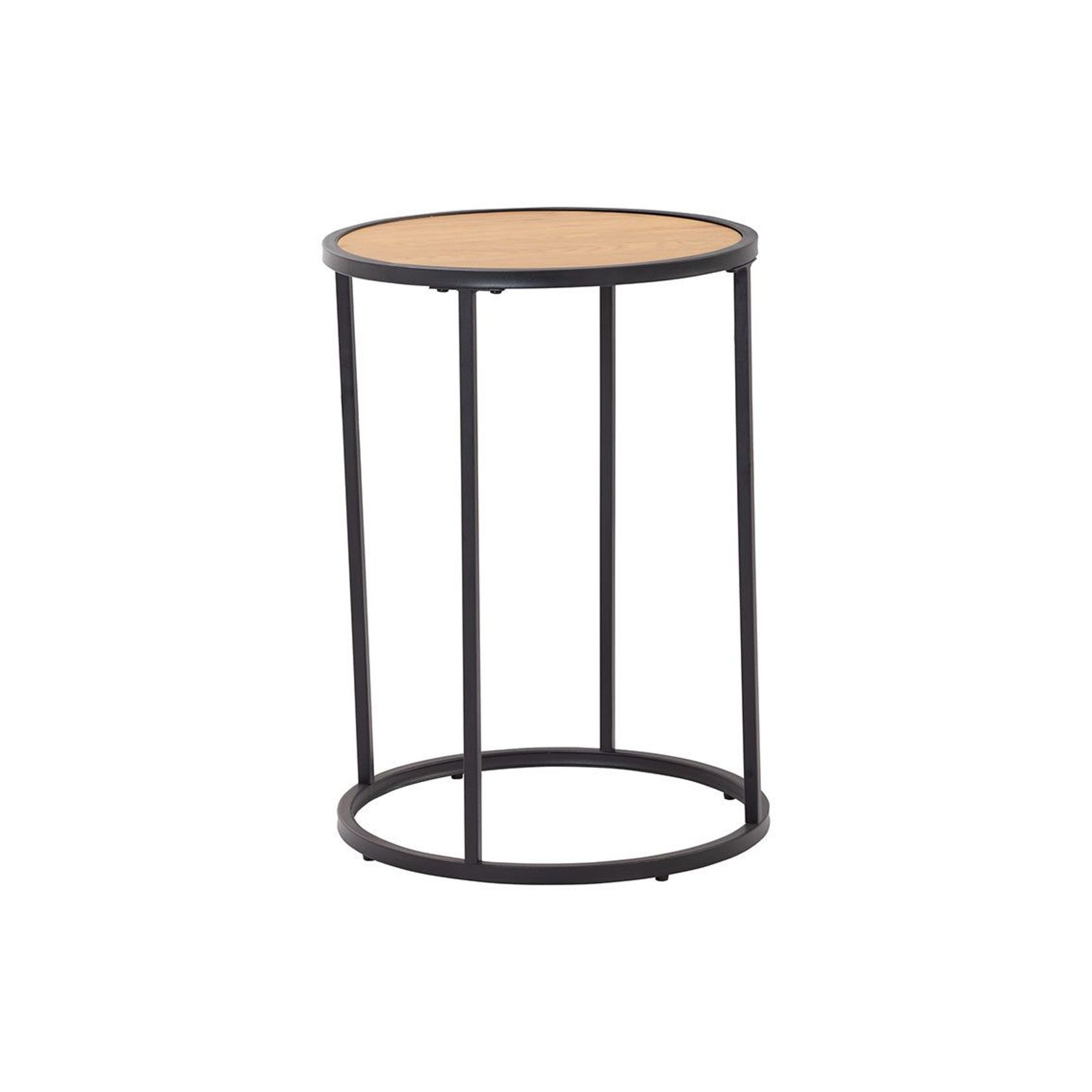 BRADFORD Side Table 40cm - Natural & Black gallery detail image