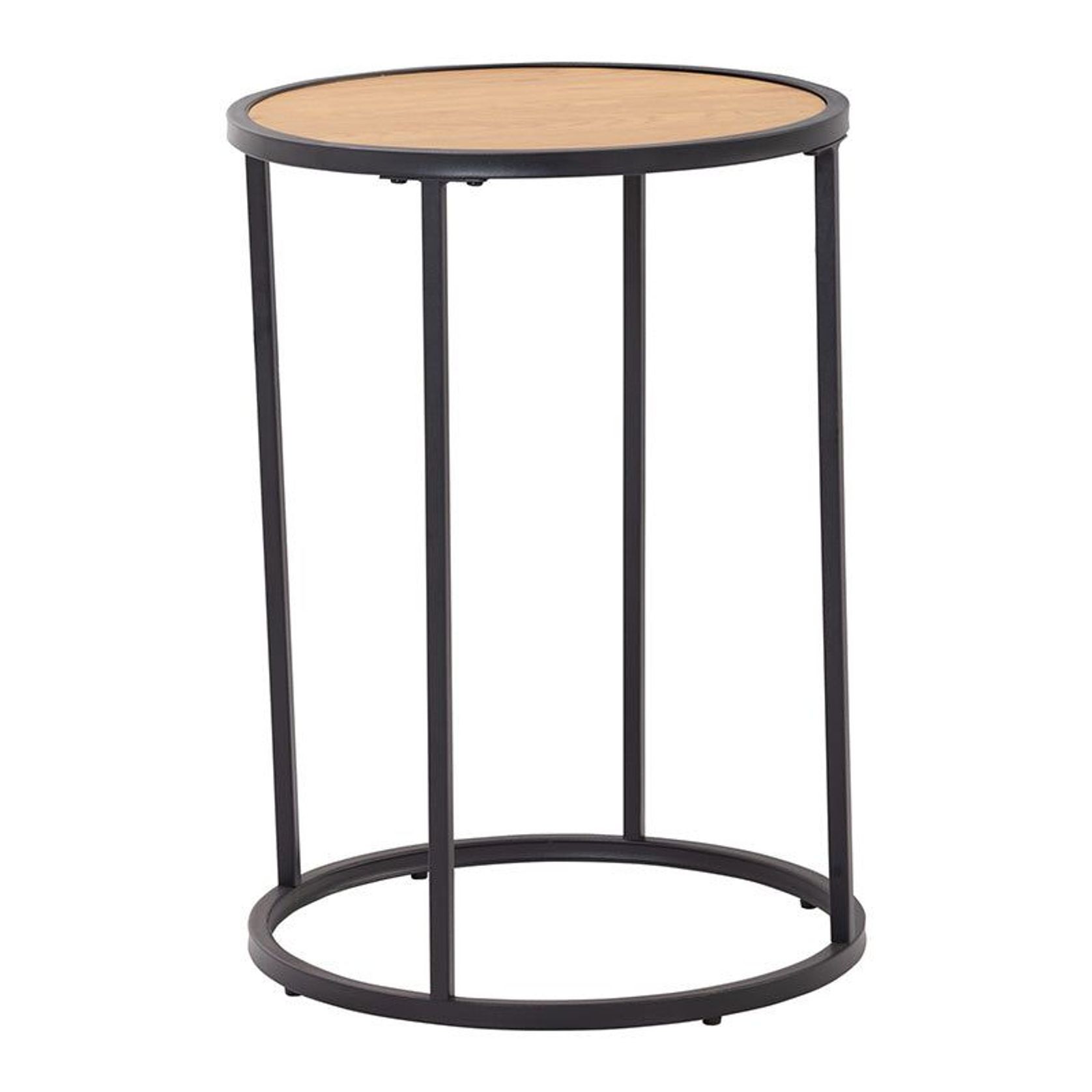 BRADFORD Side Table 40cm  - Natural & Black gallery detail image