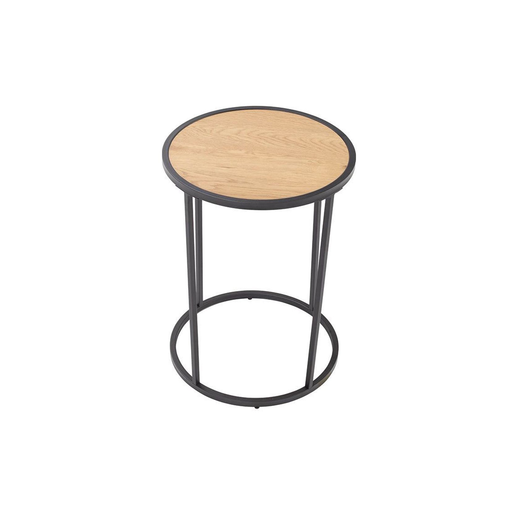 BRADFORD Side Table 40cm - Natural & Black gallery detail image