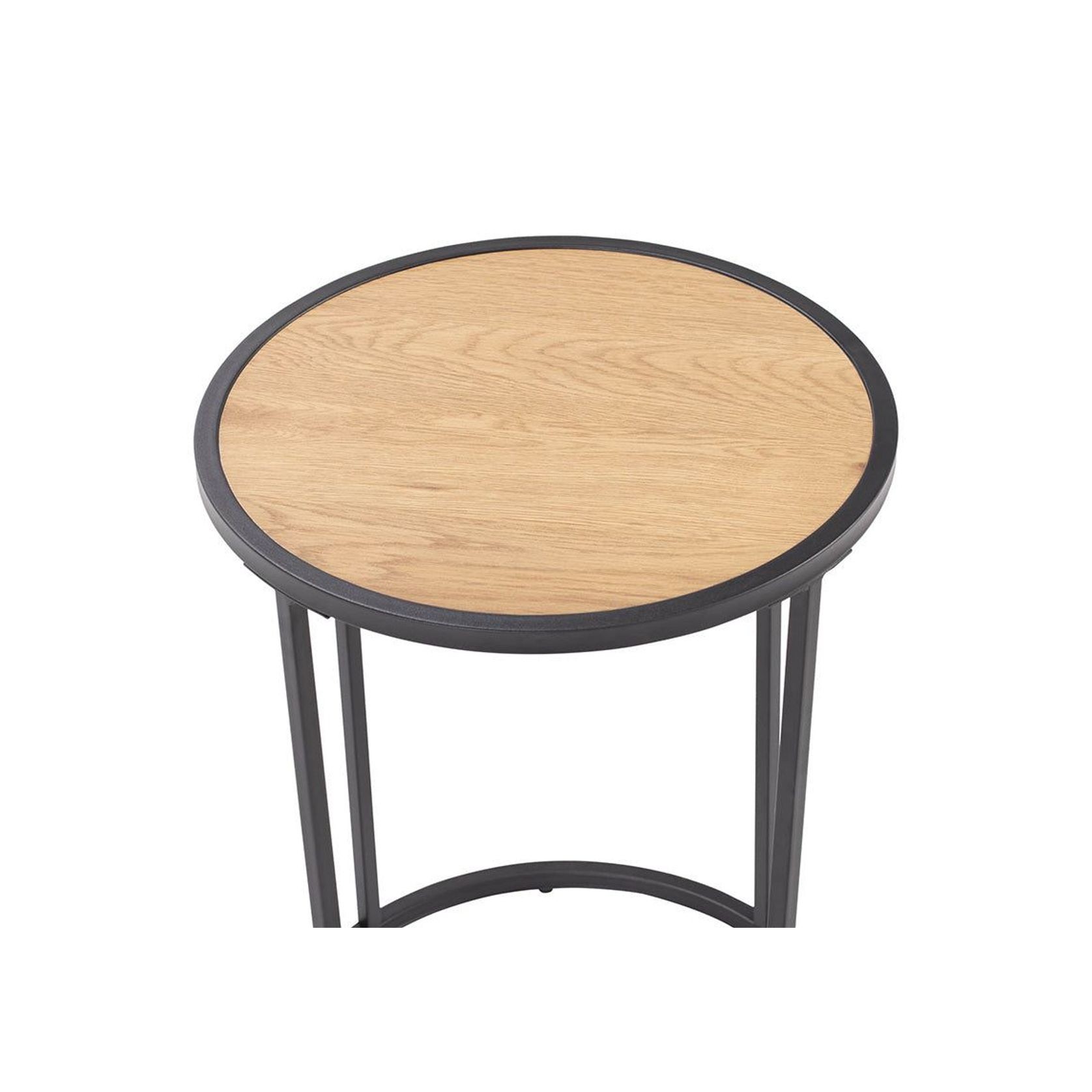 BRADFORD Side Table 40cm - Natural & Black gallery detail image