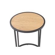 BRADFORD Side Table 40cm - Natural & Black gallery detail image