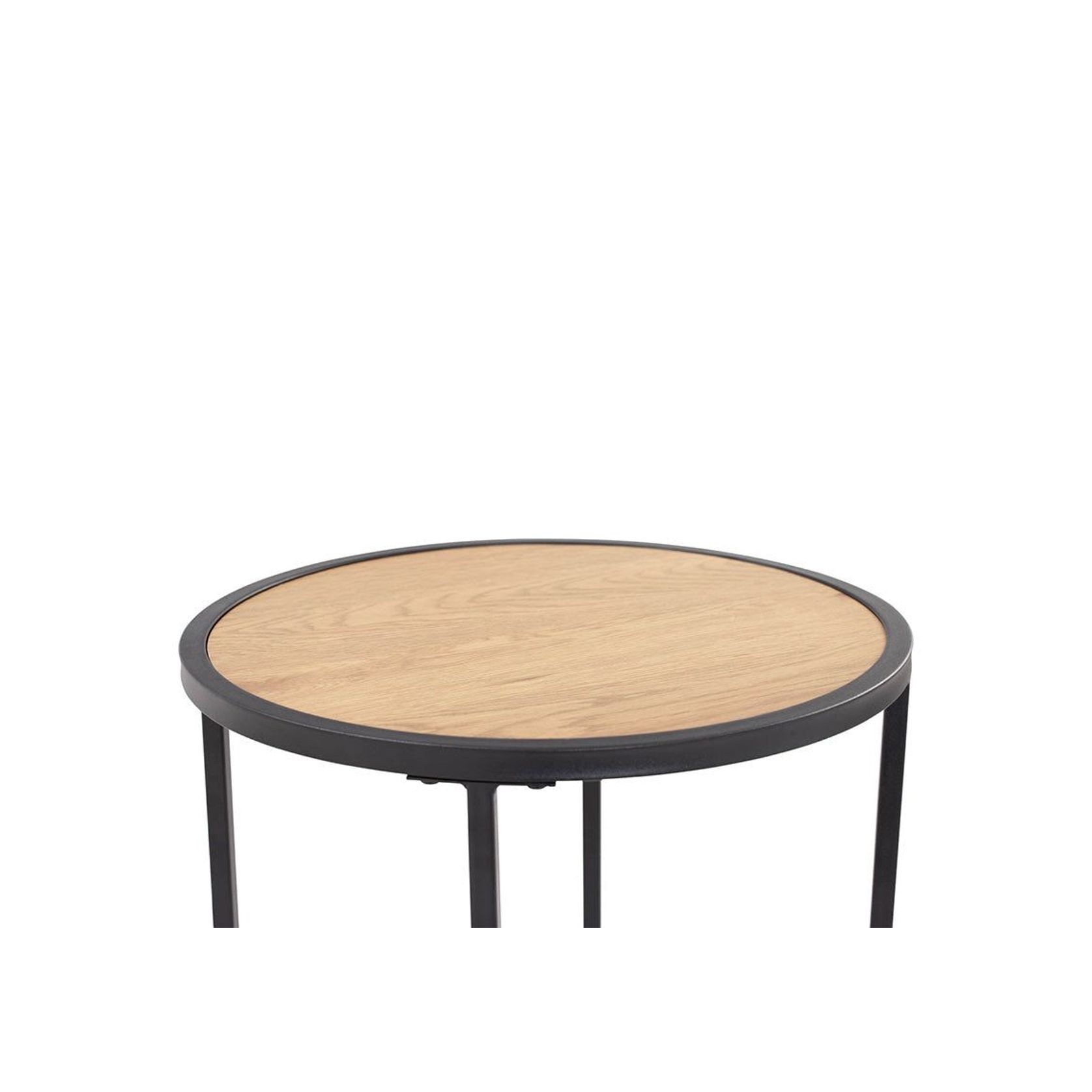 BRADFORD Side Table 40cm - Natural & Black gallery detail image