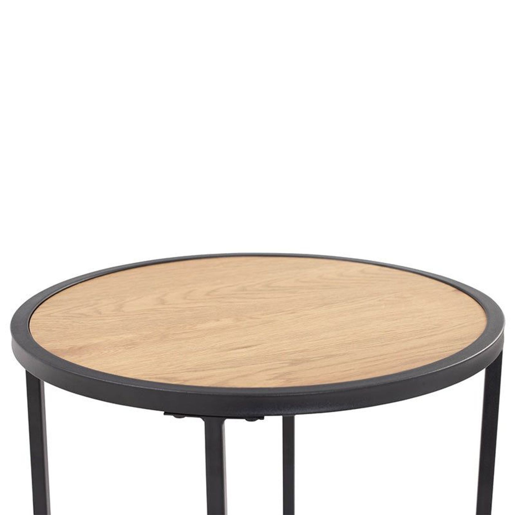 BRADFORD Side Table 40cm  - Natural & Black gallery detail image