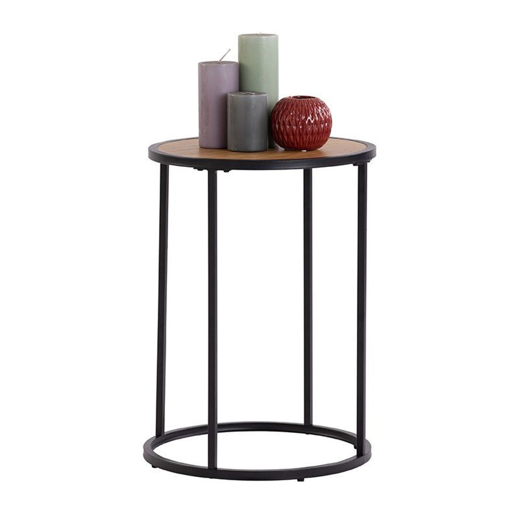 BRADFORD Side Table 40cm  - Natural & Black gallery detail image