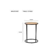 BRADFORD Side Table 40cm - Natural & Black gallery detail image