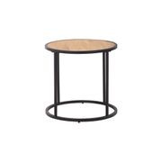 BRADFORD Side Table 45cm - Natural & Black gallery detail image