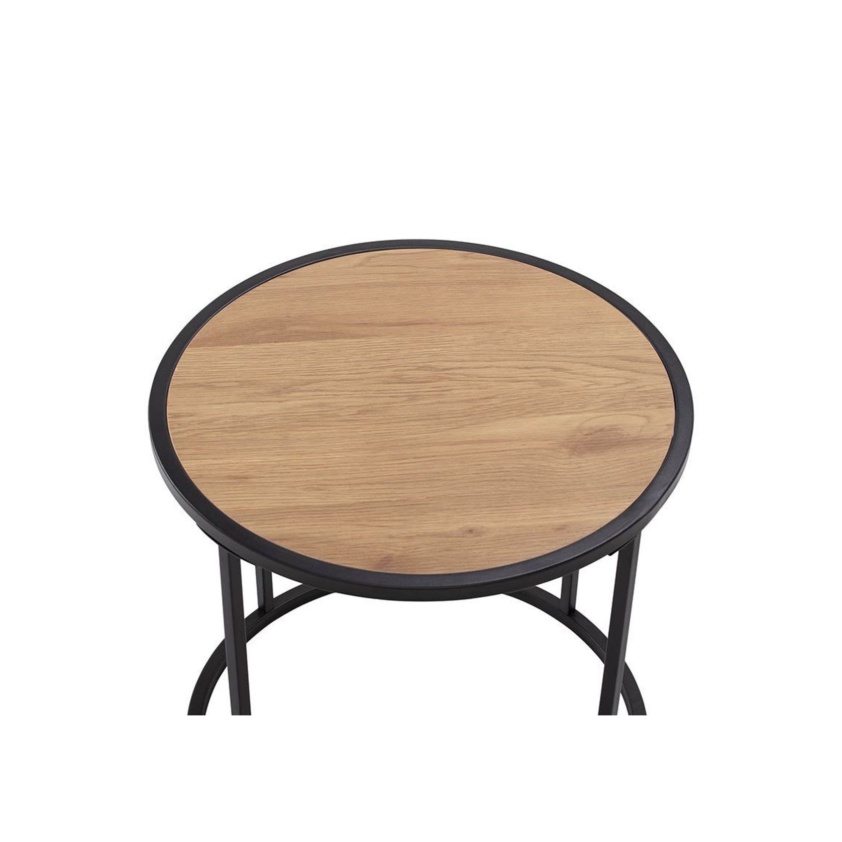 BRADFORD Side Table 45cm - Natural & Black gallery detail image