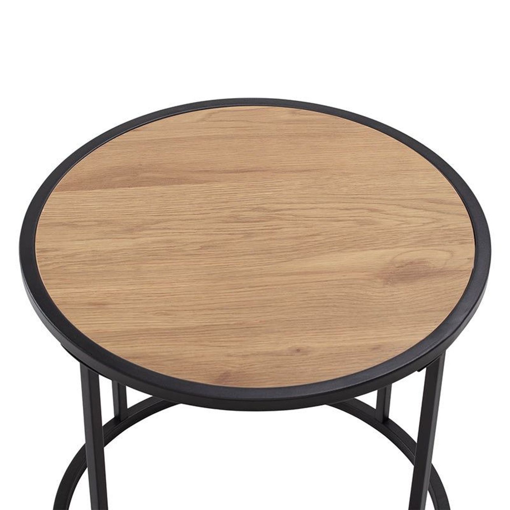 BRADFORD Side Table 45cm - Natural & Black gallery detail image