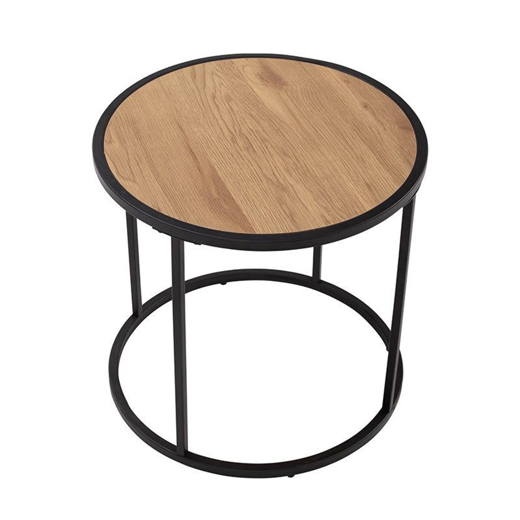 BRADFORD Side Table 45cm - Natural & Black gallery detail image