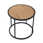 BRADFORD Side Table 45cm - Natural & Black gallery detail image