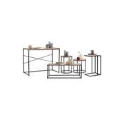 BRADFORD Coffee Table 100cm - Natural & Black gallery detail image