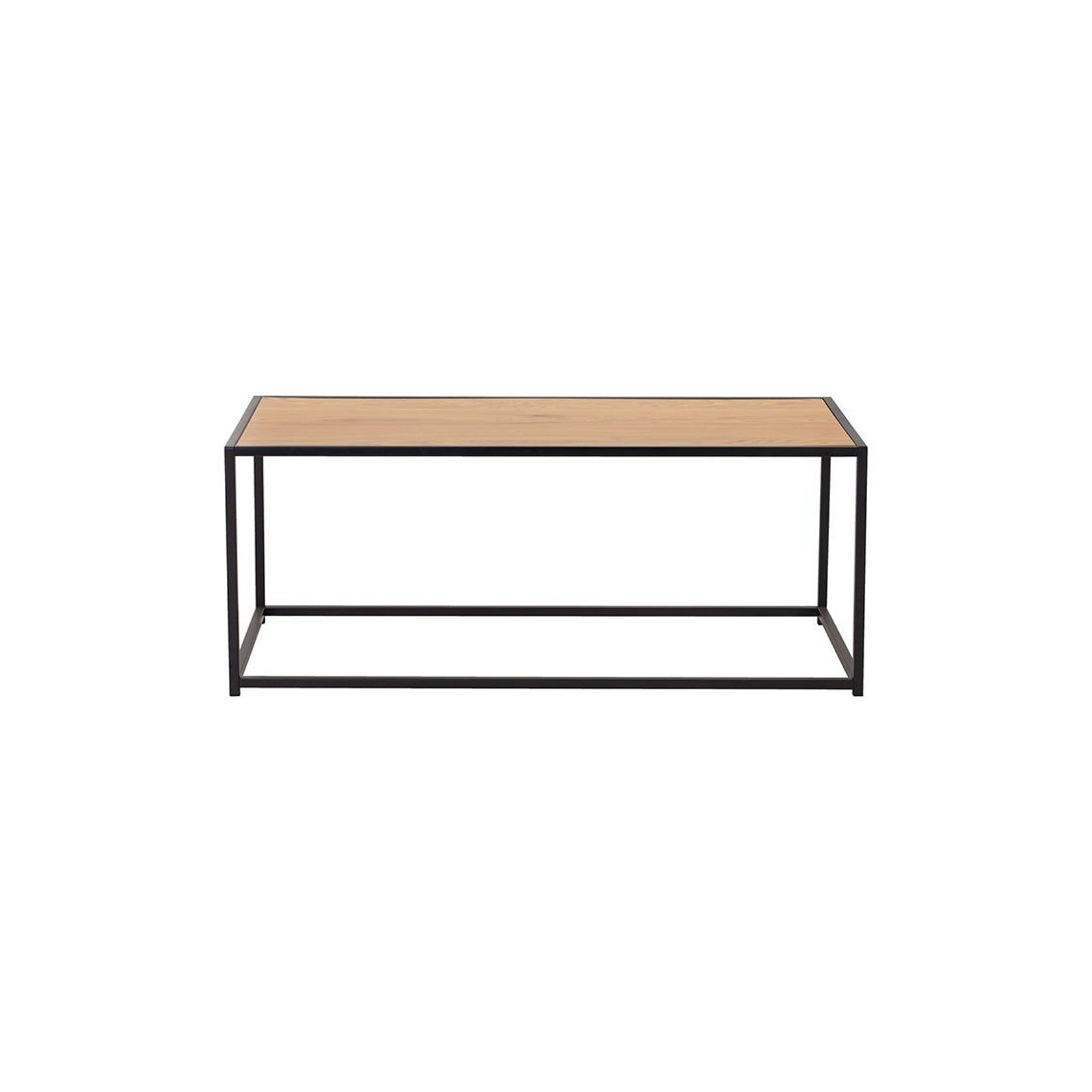 BRADFORD Coffee Table 100cm - Natural & Black gallery detail image