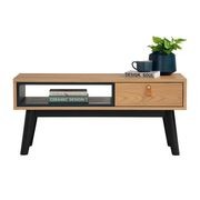 CASTOR Coffee Table 100cm - Natural, Navy Blue & Black gallery detail image