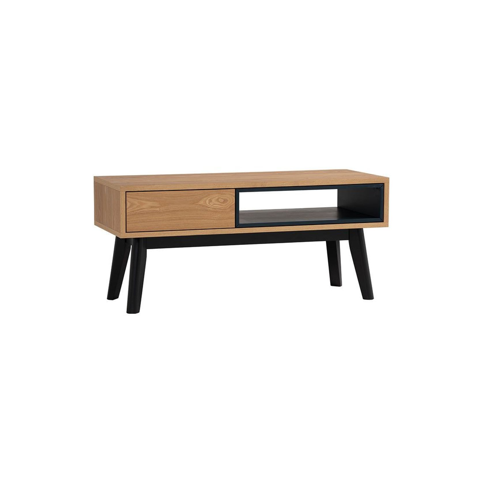 CASTOR Coffee Table 100cm - Natural, Navy Blue & Black gallery detail image