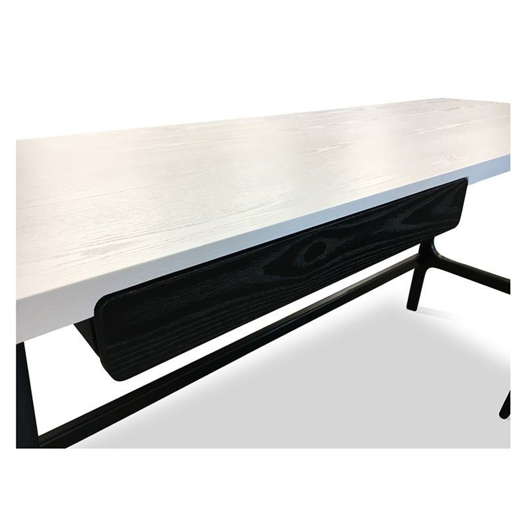 MOREY Study Desk - White & Black gallery detail image